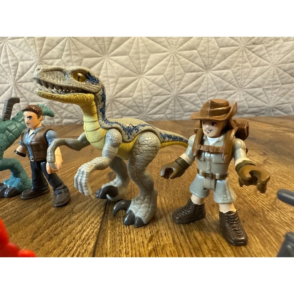 Fisher‎ Price Imaginext Jurassic Park World Dinosaurs Figures Lot ATV Motorcycle